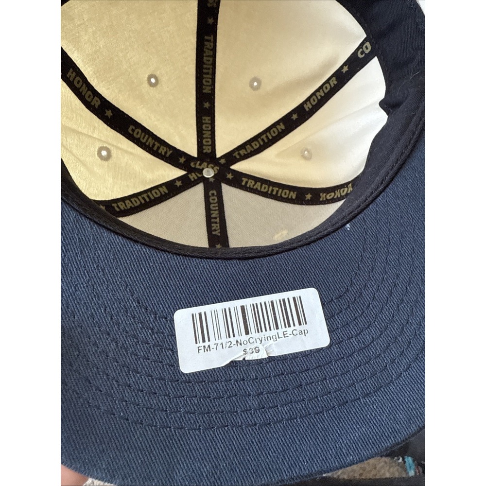 Baseballism No Crying Logo MLB Size 7 1/2 Baseball Cap White And Blue - Picture 6 of 7